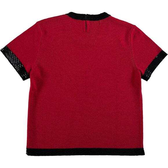 Liz Claiborne Collection 100% Wool Beaded Top Sz M - Picture 5 of 6